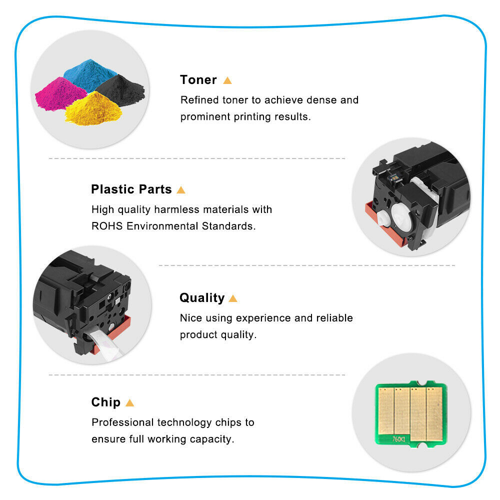 6 Pack Toner Compatible With Canon 055 ImageClass MF745Cdw MF743Cdw LBP664Cdw