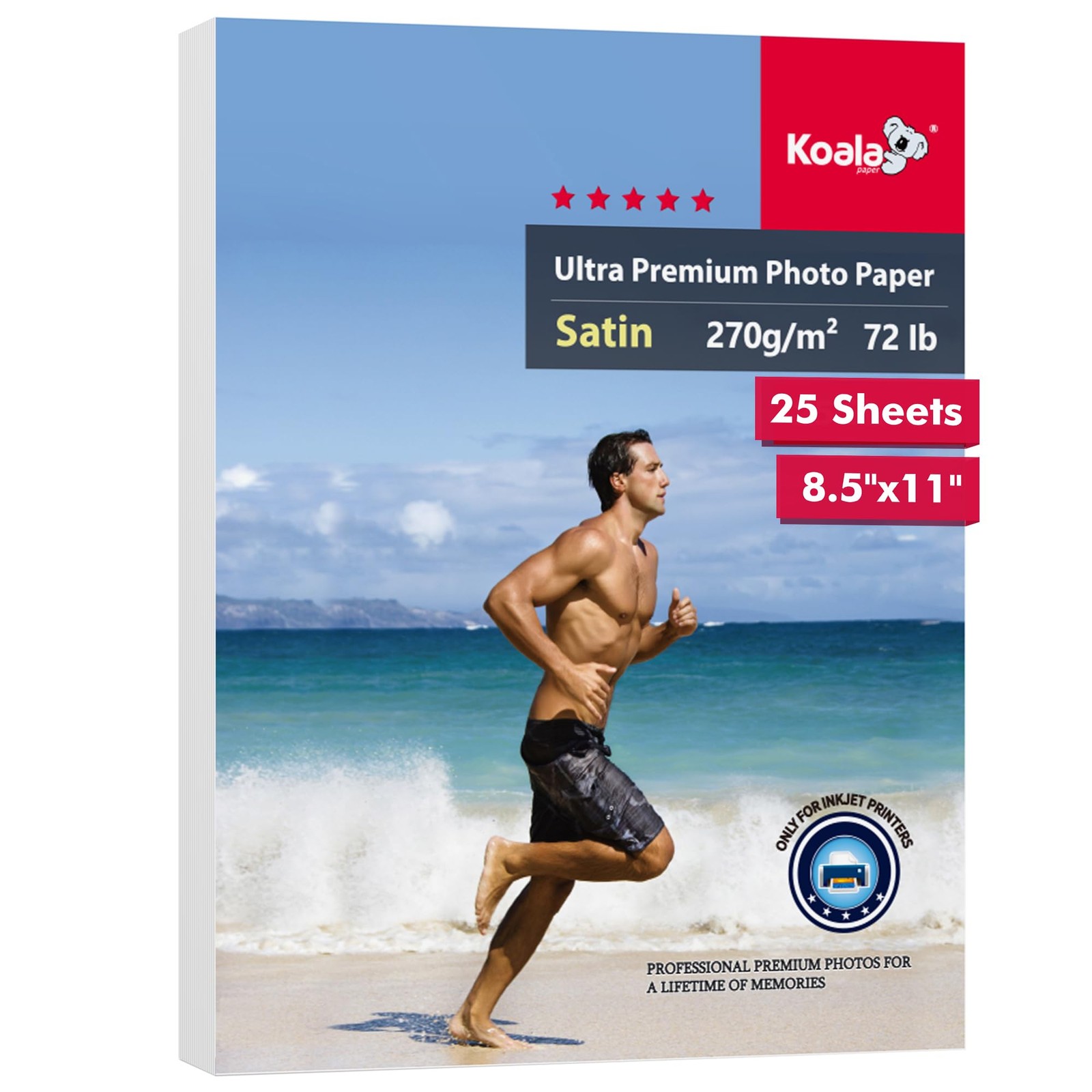Koala Ultra Premium Photo Paper 8.5X11 In Satin Photo Printer Paper for Inkje…