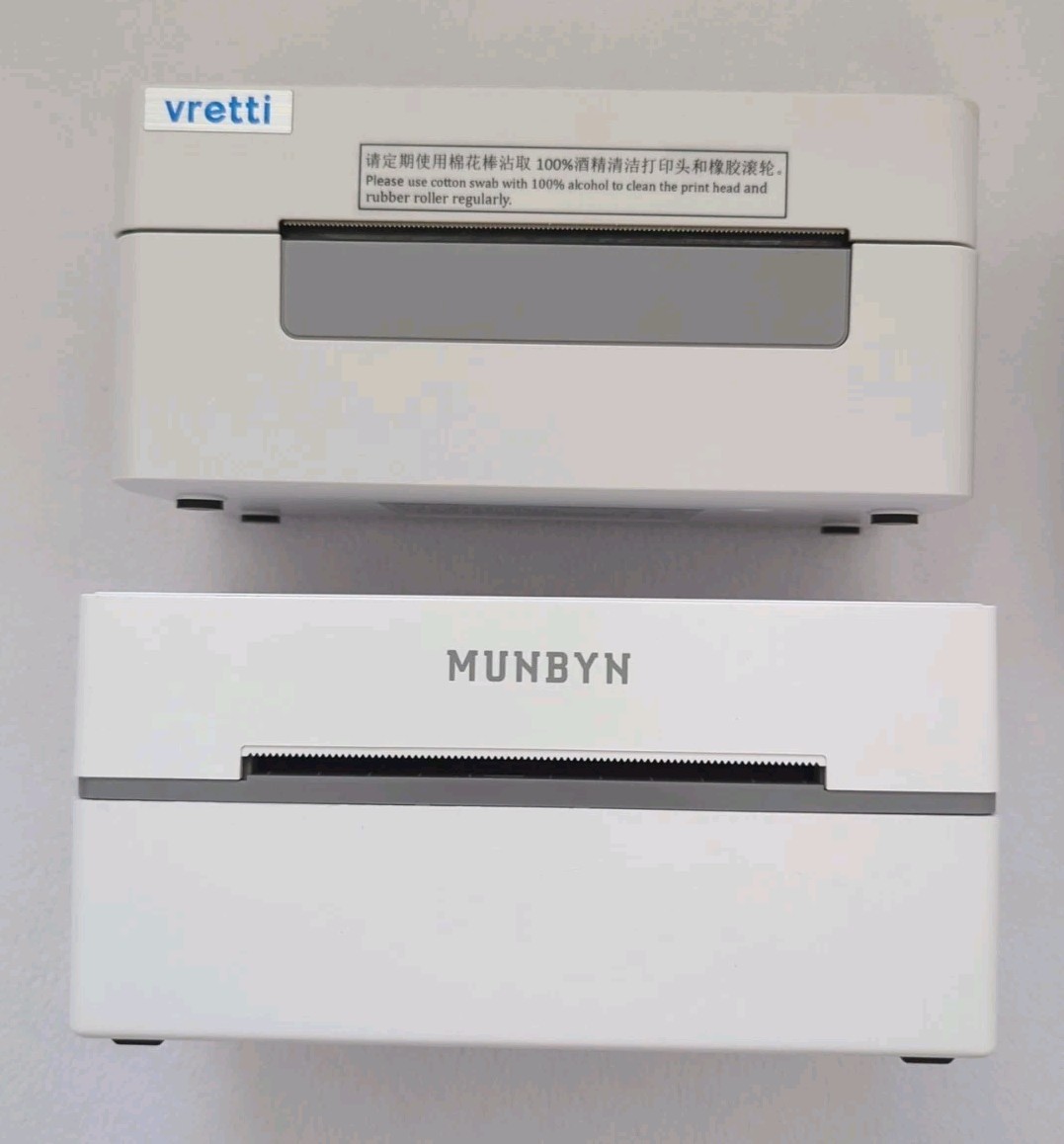 Lot of 2 Munbyn & Vretti thermal shipping label printer D463B & 130B Wireless