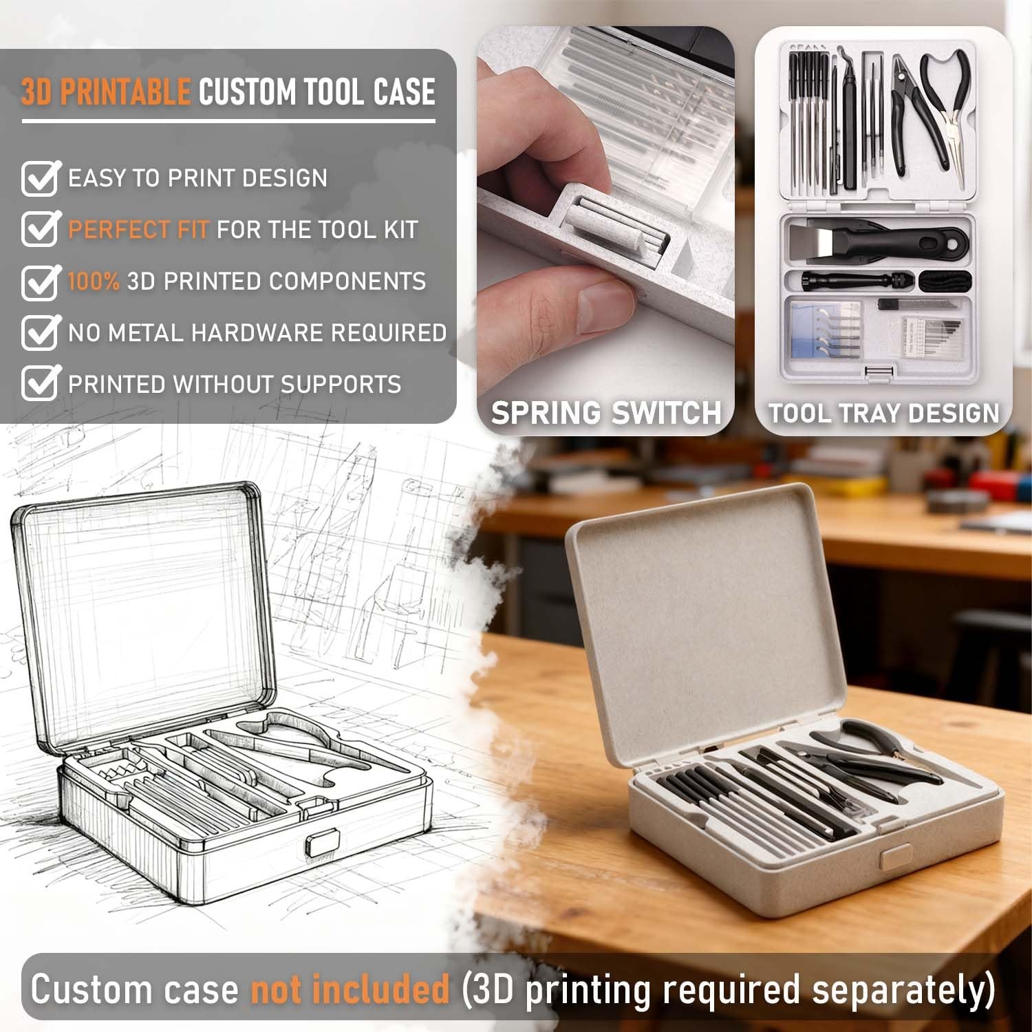 3D Printer Tools Kit Essential, Printing Kit, Tool Finishing