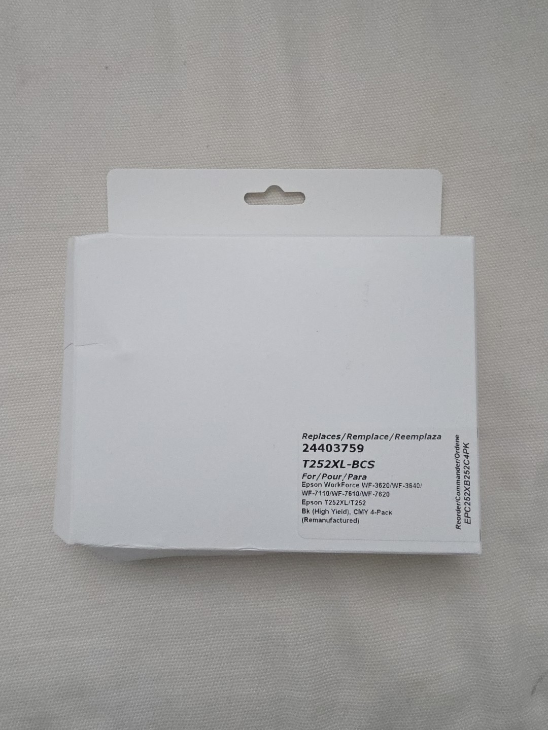 Ink Replacement For Epson T252XL-BCS Black Cyan Magenta Yellow