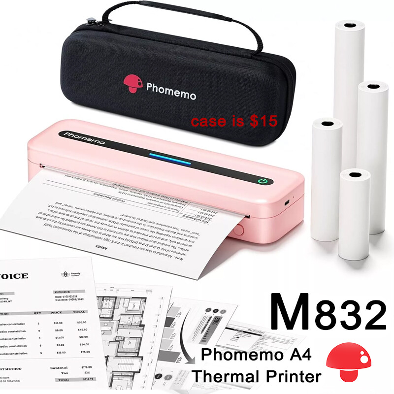 Phomemo M832 A4 Bluetooth Portable Thermal Printer For Android iOS Phone&Laptop