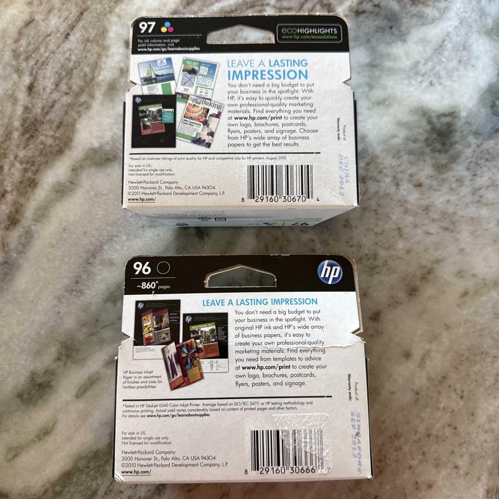 HP 96 & HP 97 Black & Color Ink Cartridges