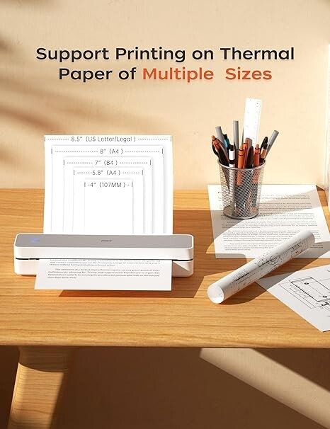 PRT Portable Printer Wireless for Travel, Bluetooth Thermal Printer 🔥New🔥