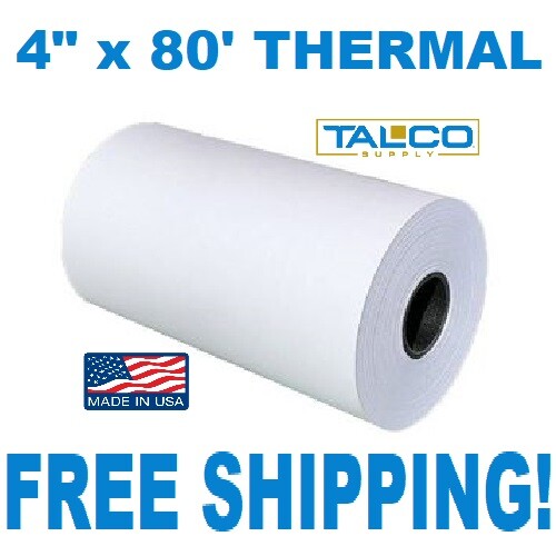 (24) 4″ x 80′ THERMAL PAPER ROLLS FOR ZEBRA RW / QL 420 PRINTERS ~FREE SHIPPING~