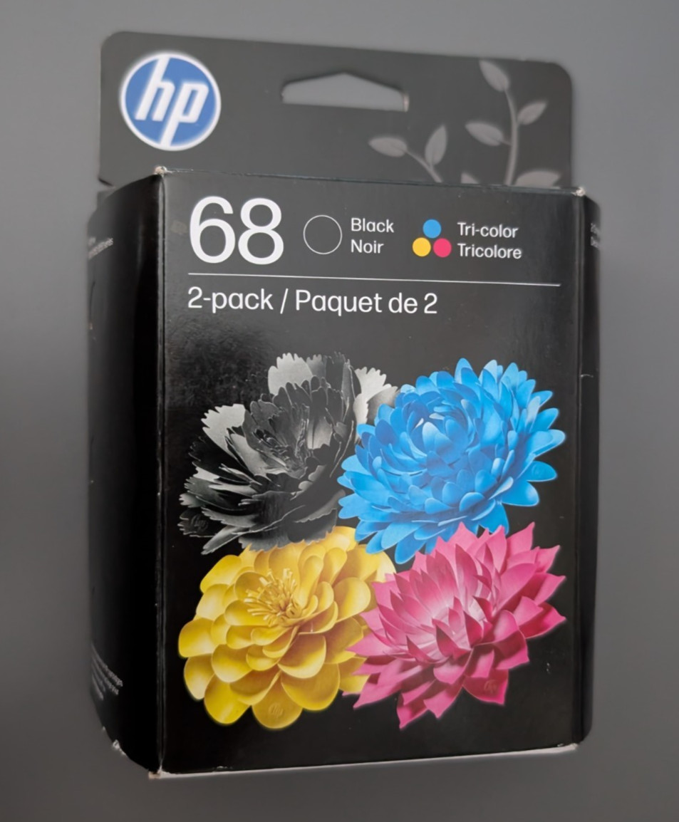 05/2027+ HP 68 Black and Color Ink Combo 6L6S2TN OEM Genuine New Sealed Box