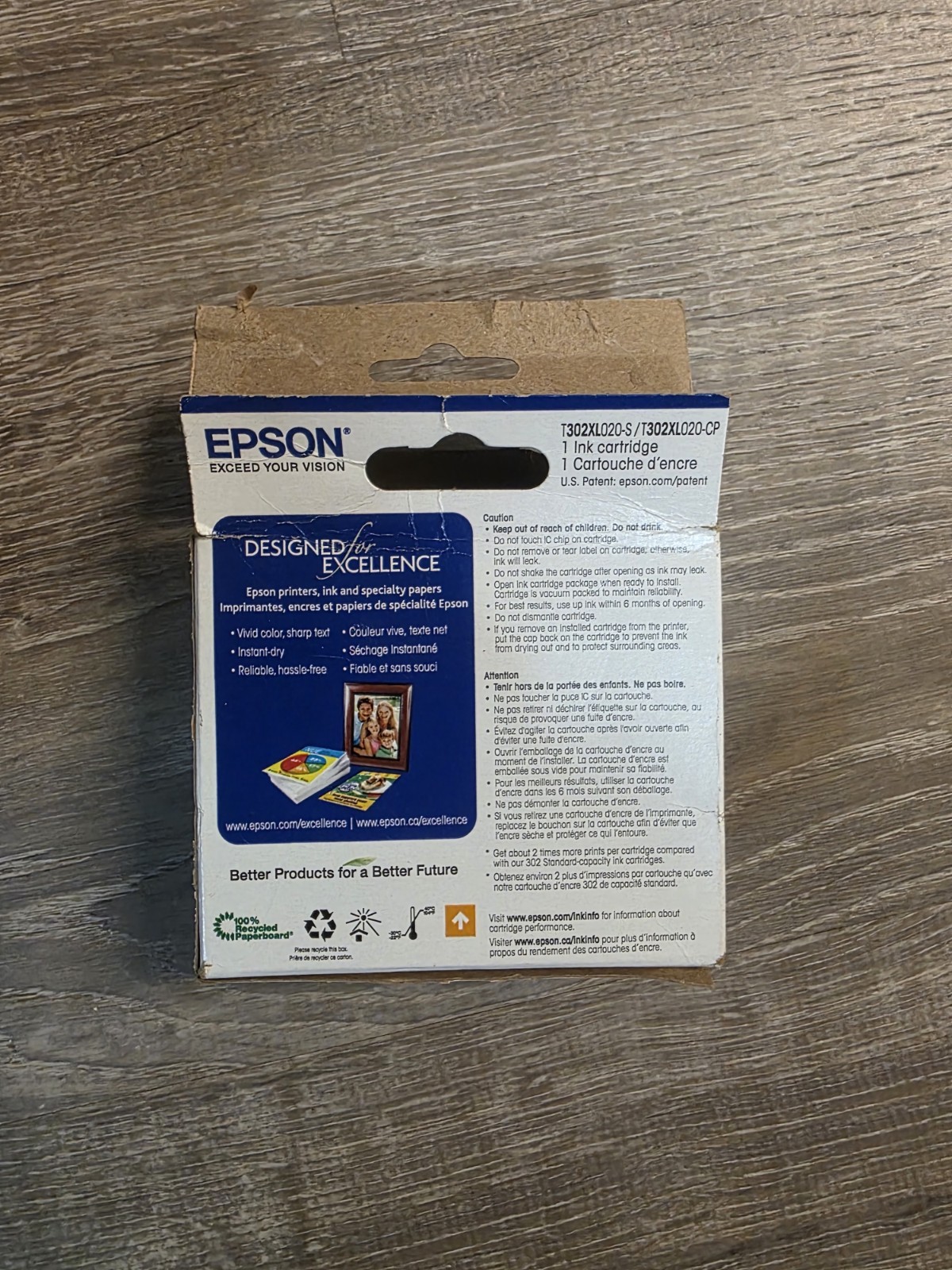 New Epson 302XL Black High Yield Ink Cartridge SEALED OEM Original Open Box New