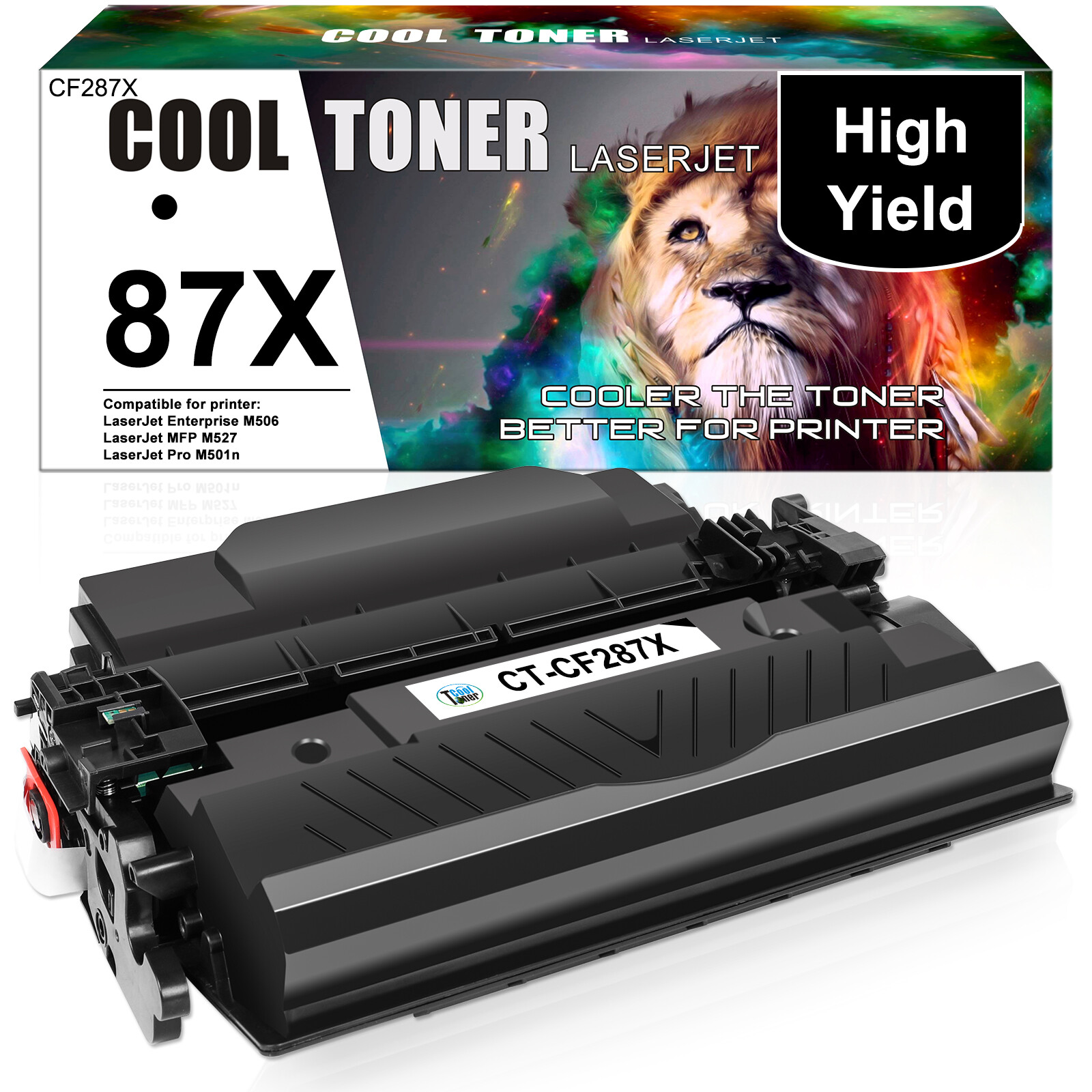 1PK 87X CF287X Toner Cartridge for Enterprise M506dn M506x M501d M527 Printer