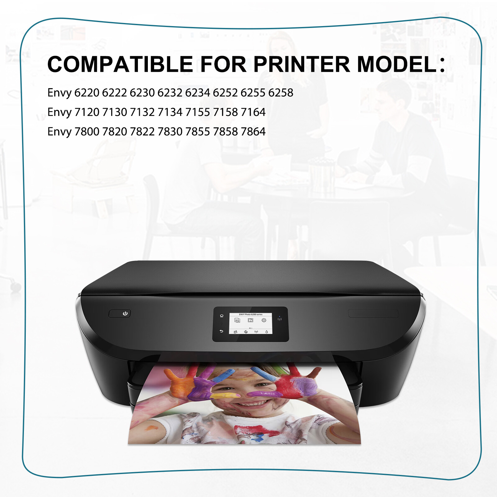 64XL Ink Cartridges for HP Envy Photo 7855 7155 7858 6255 7800 7164 6255 Printer