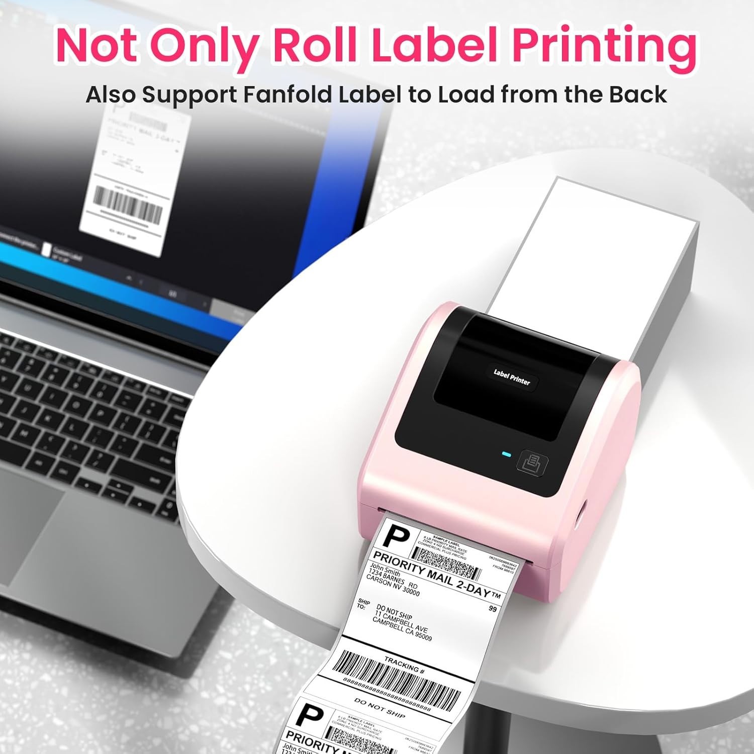 Wireless Thermal Label Printer 4×6 Shipping Label Printer for USPS FedEx UPS