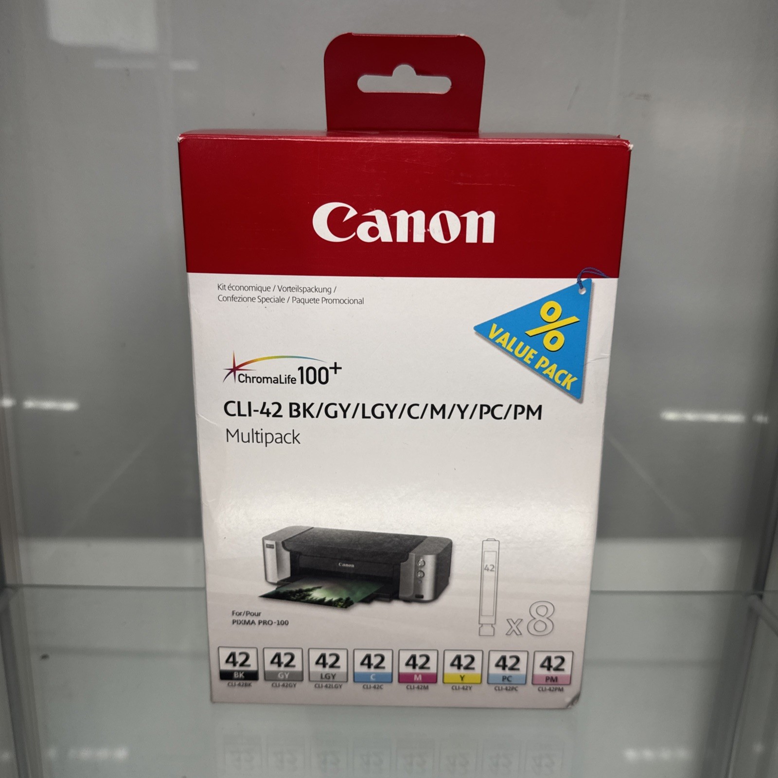 Canon CLI-42 8 PK Value Pack Ink, 8 Pack Compatible to PIXMA PRO-100