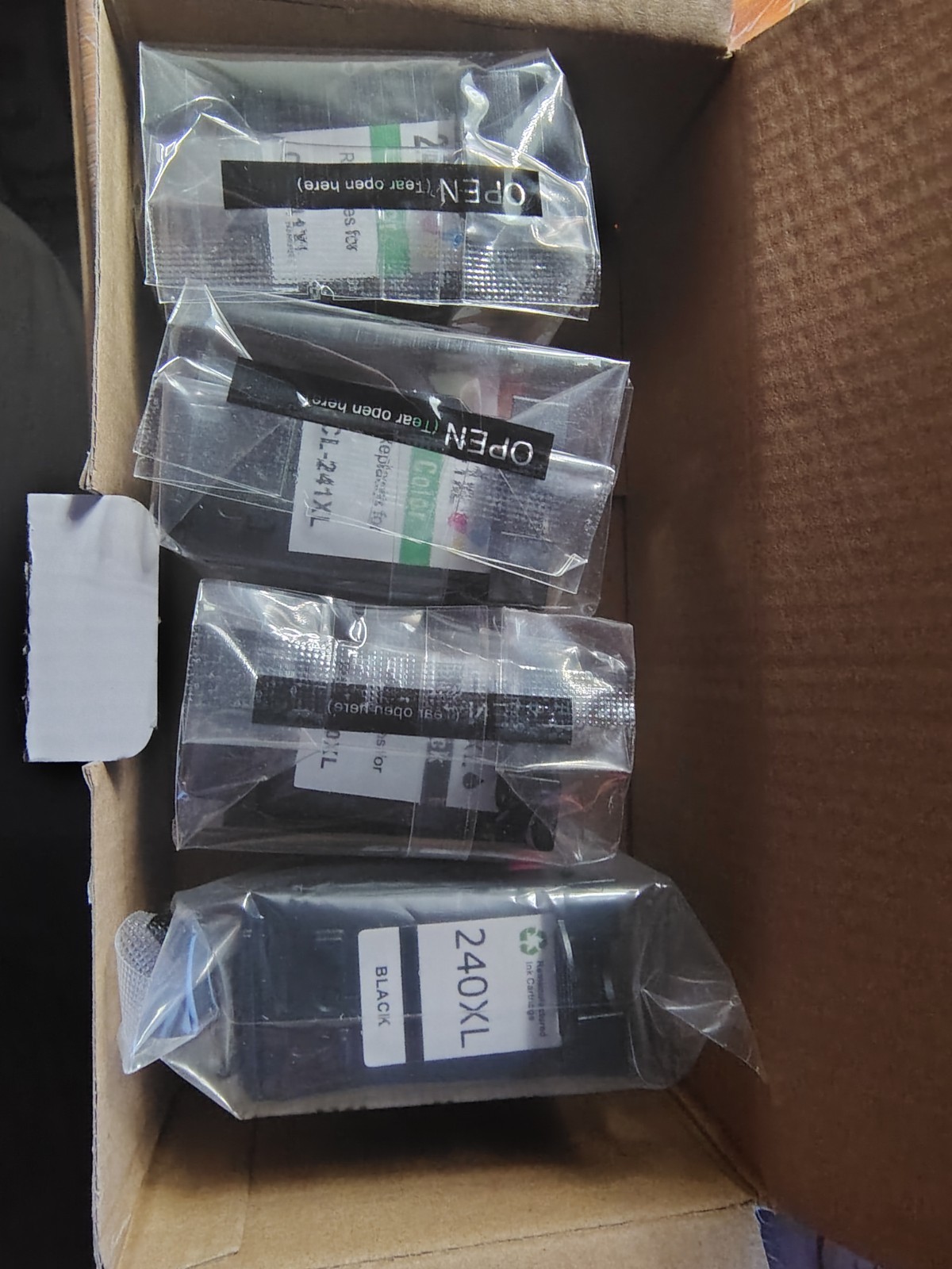 LOT of 4 PG-240XL CL-241XL Black Tri-Color Ink Cartridge for Canon PIXMA B15