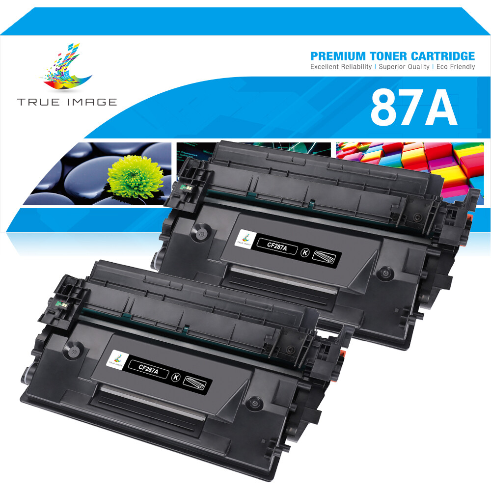 2 Pack With Chip CF287A 87A Black Toner Cartridge For HP LaserJet M506n M506x