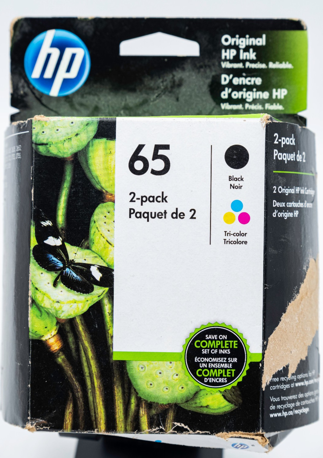 Genuine HP 65 (T0A36AN) Black & Tri-color Ink Cartridges OEM New Exp 07/2021