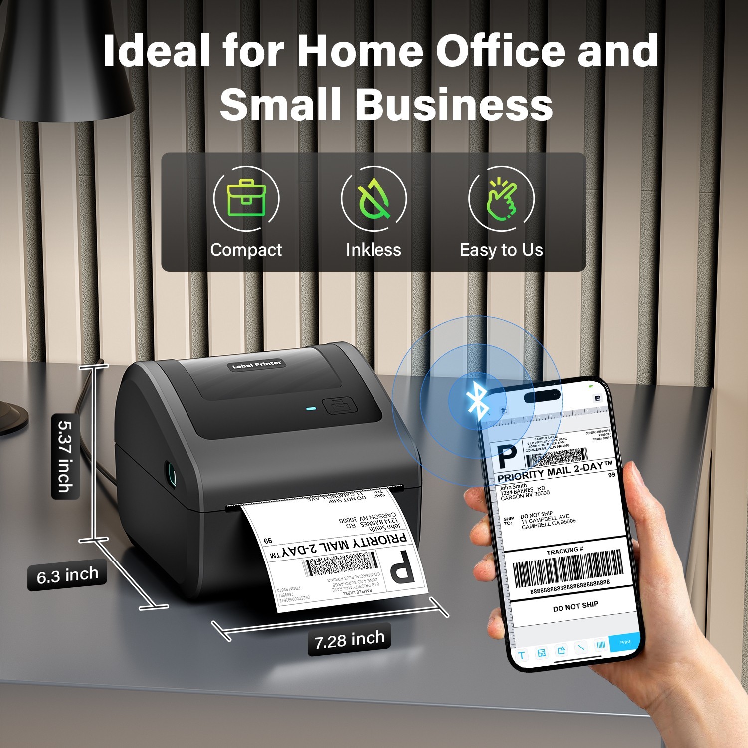 Phomemo D450BT 4×6 Wireless Shipping Label Printer Thermal Label Printer Lot