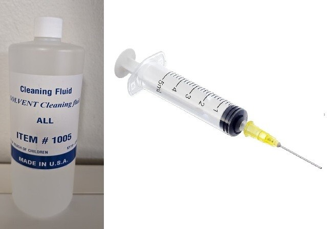 SOLVENT CLEANING SOLUTION FOR ROLAND MUTOH MIMAKI AND EPSON (1,000 ml) + SYRINGE