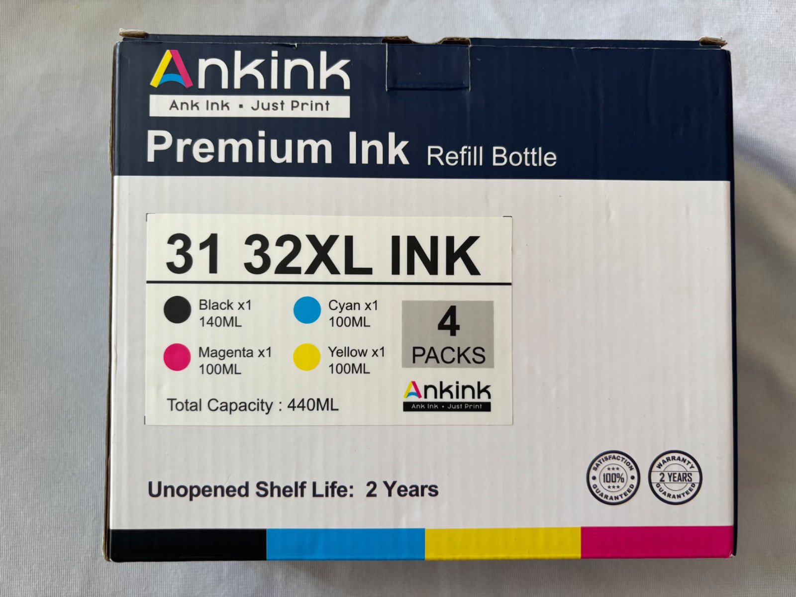 4PK 32XL 31 Ink Bottles for HP Smart Tank 555 455 5101 450 5000 6001 7301 7001