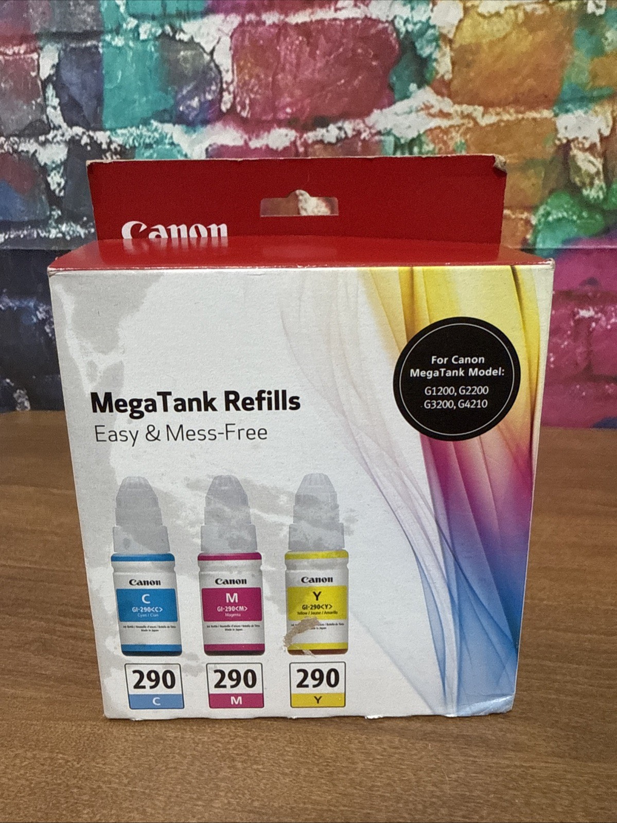 NEW Canon Genuine MegaTank Refills 290 Cyan Magenta Yellow Ink Cartridge Refill