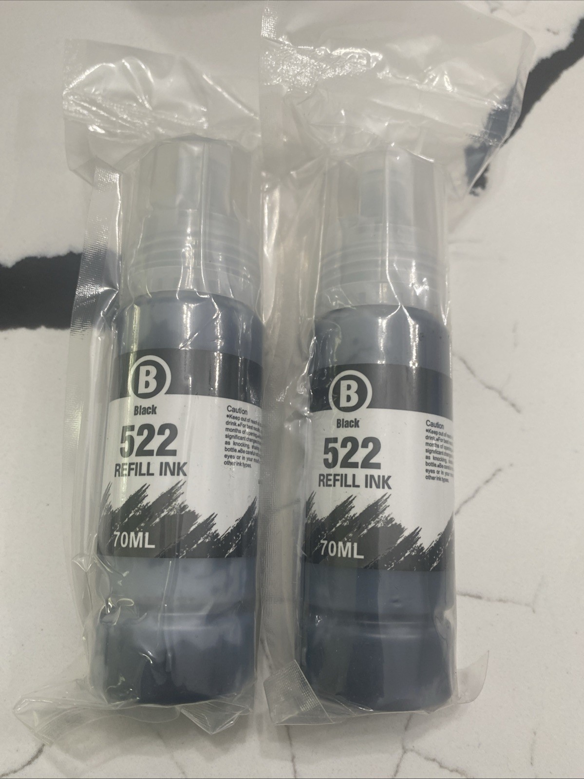 Compatible Epson 522 T522120, EcoTank Qty2 Black Ink for ET-2400 & ET-2800