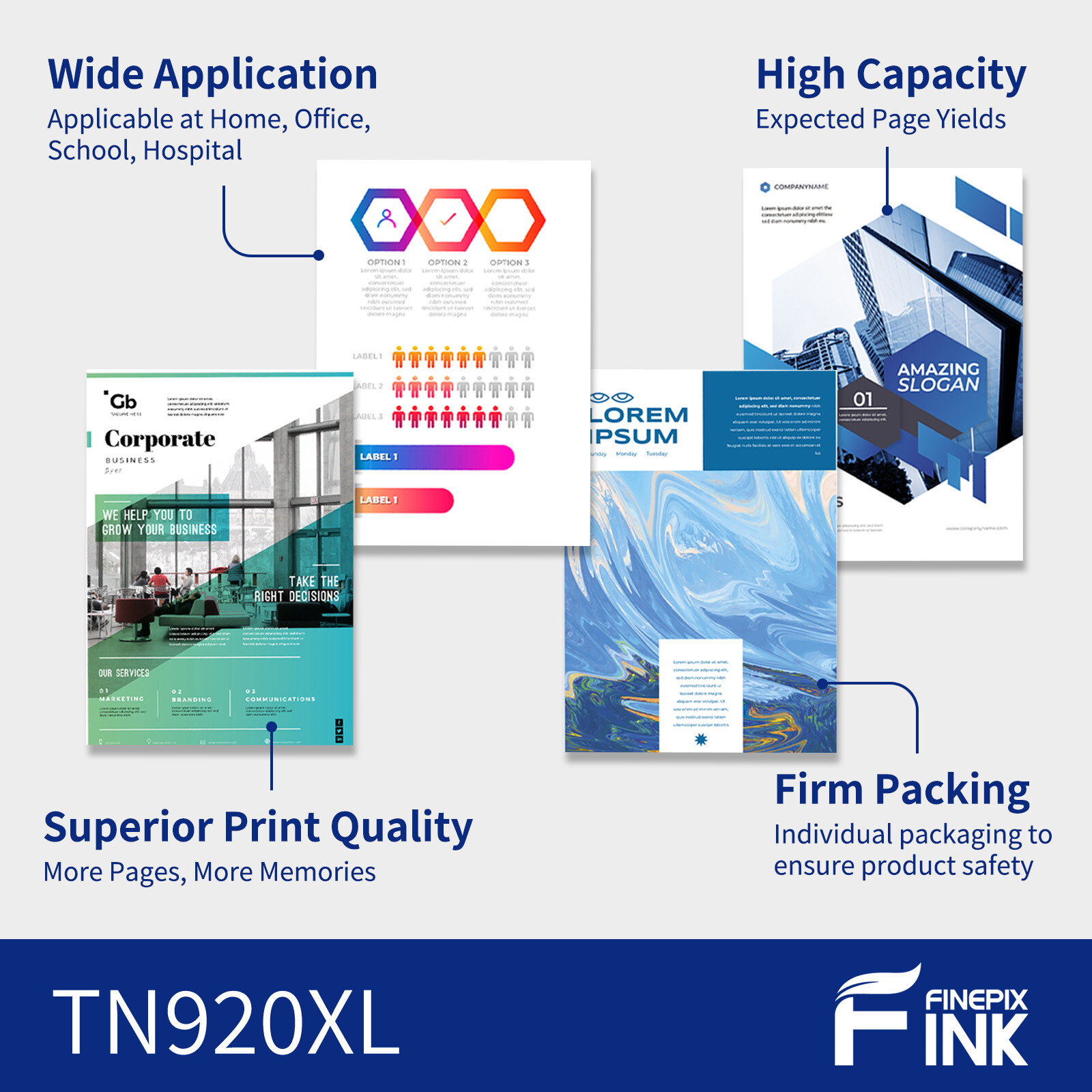 TN920 Toner Cartridge Compatible With Brother TN920XL HL-L5210DN HL-L5210DW LOT