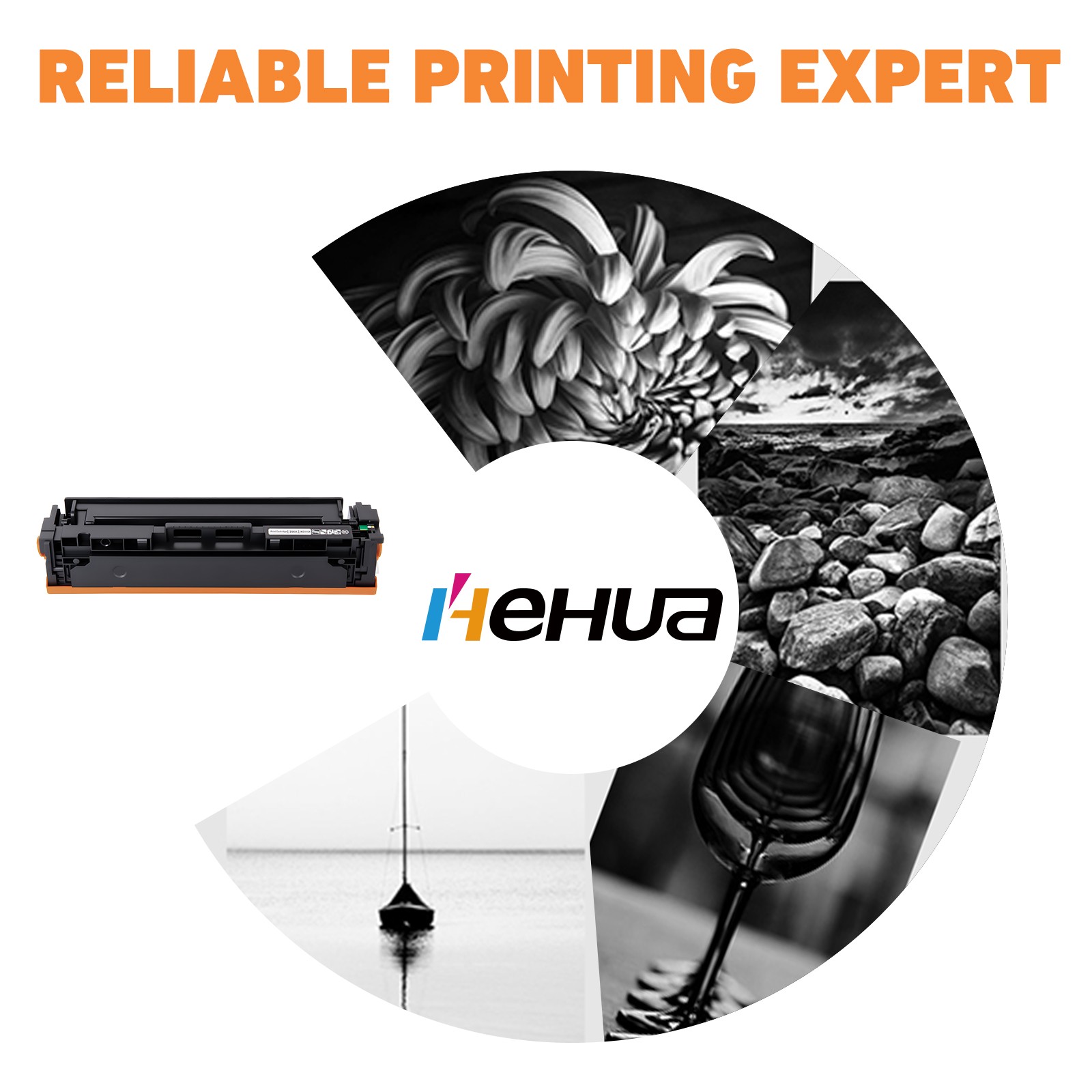 4PK For HP 206A W2110A Black Ink Toner Laserjet Pro MFP M283fdw M255dw With Chip