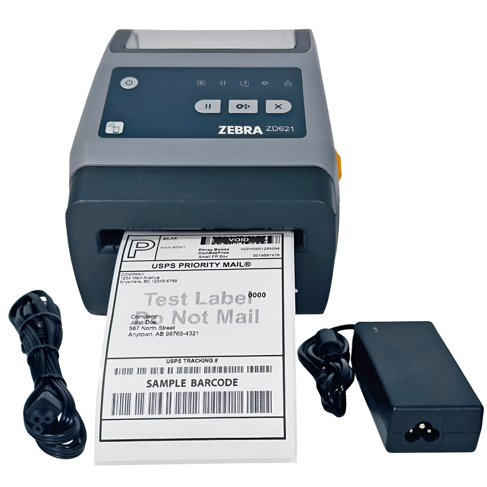 TESTED Zebra ZD621 Direct Thermal Label Printer Cutter USB LAN Bluetooth Serial