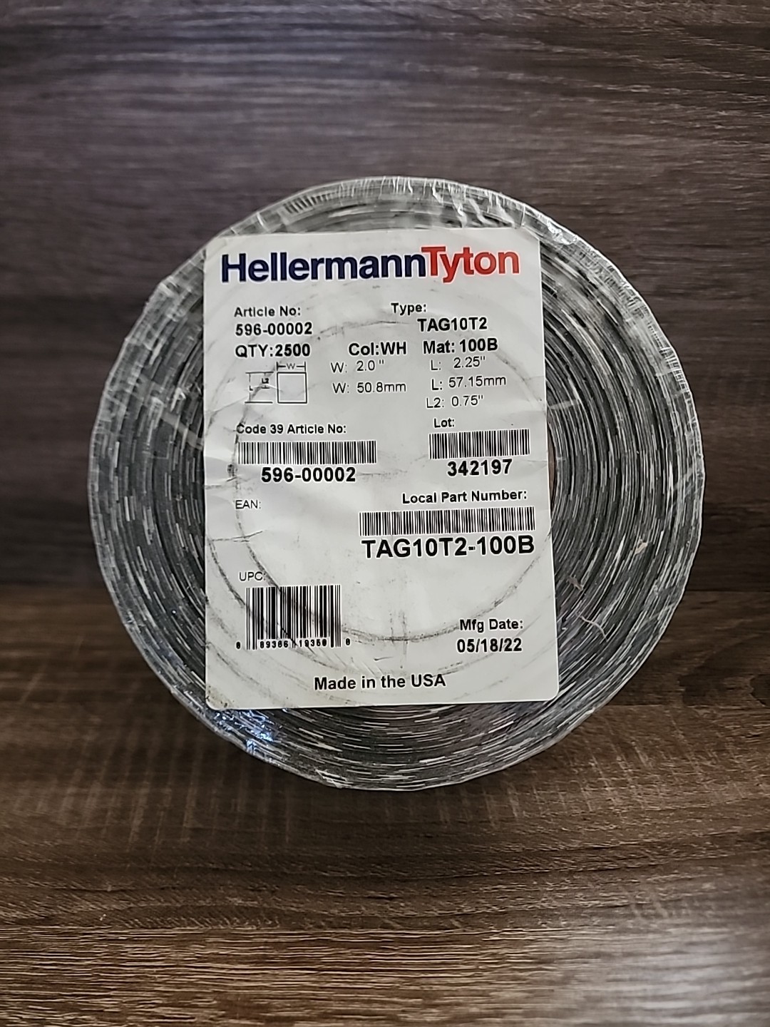 Thrm Transfer Labels Self-Laminating 2x.75×2.25in 2 Across VL Wht (Pack of 1)