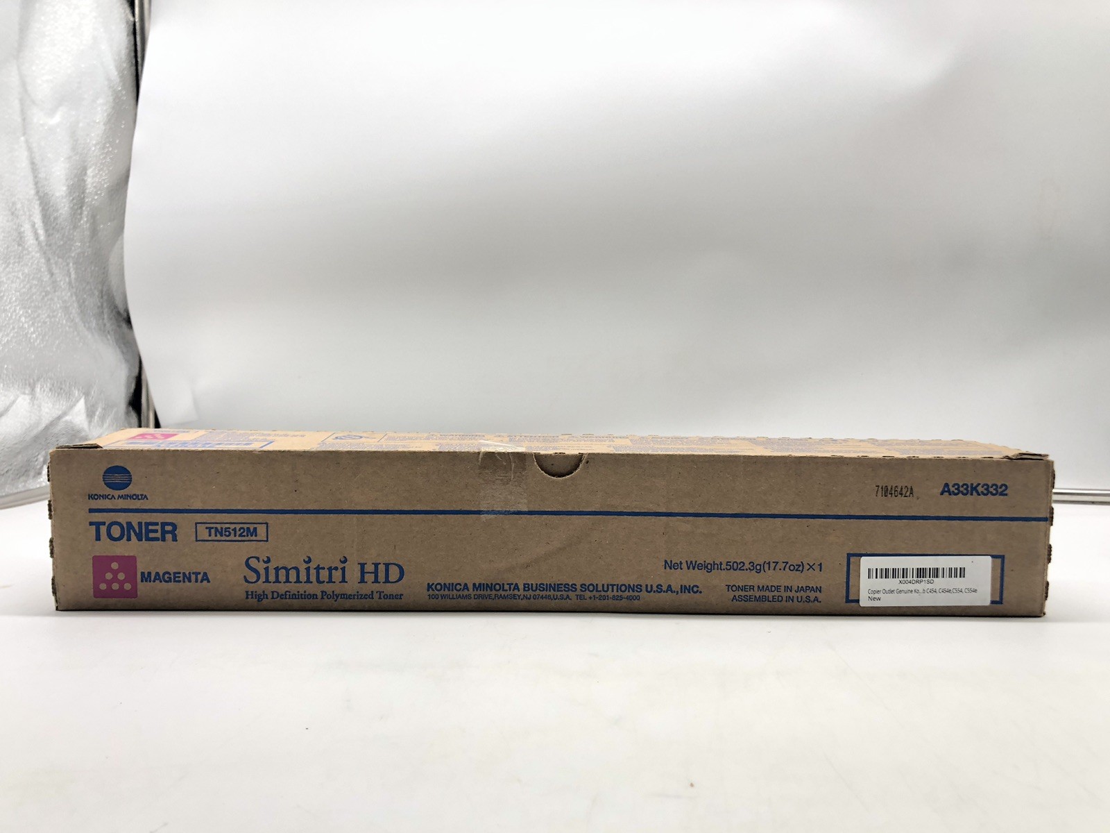 Genuine Konica Minolta A33K332 TN512M Magenta New in Box C454,C454e,C554,C554e *