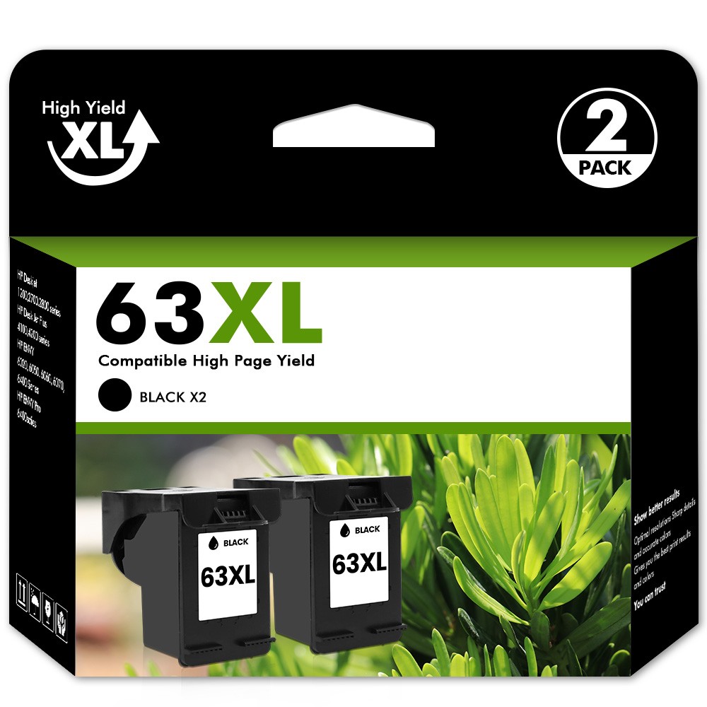 63XL Ink Cartridge for HP 63 OfficeJet 3830 4650 5255 5258 ENVY 4512 4516 4520