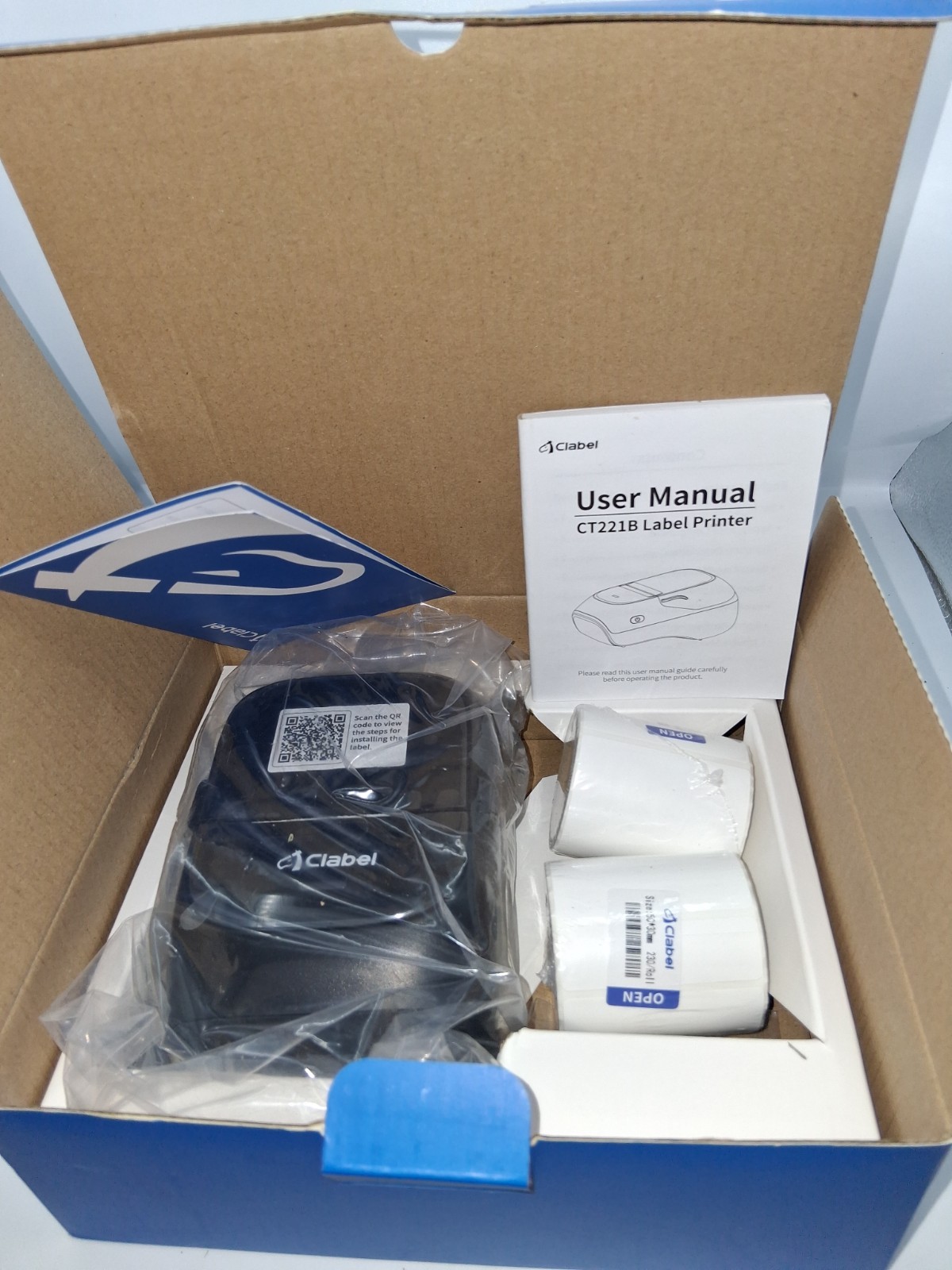 Clabel Label Maker Printer Model CT221B Thermal Bluetooth 2 Inch Portable New