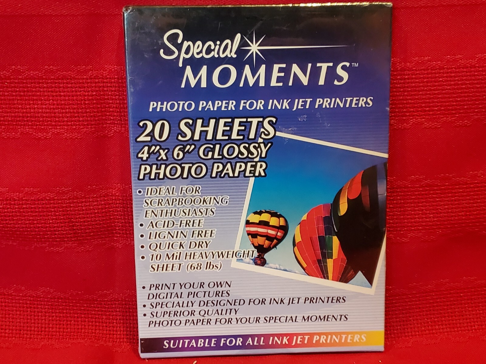Special Moments Photo Paper For Ink Jet Printers 4″ x 6″ Glossy 10 X 20 Sheets