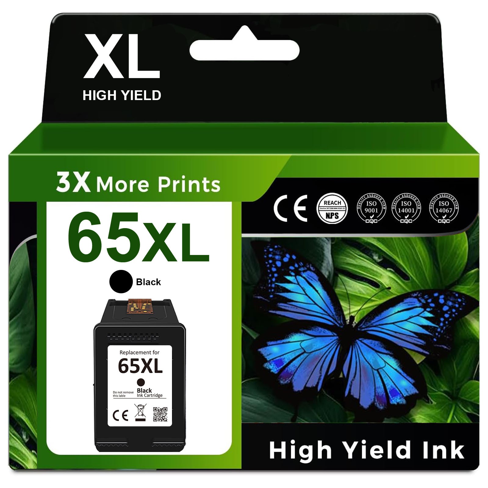 65 XL Black Color Ink Cartridge For HP 65XL Deskjet 3752 3755 3758 2652 2655 Lot
