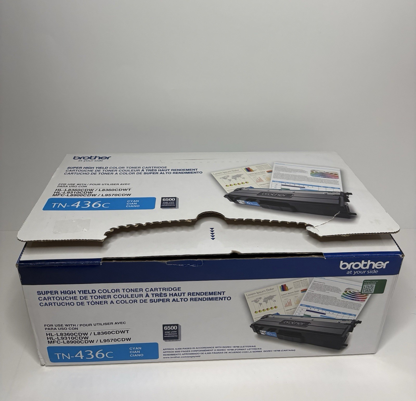Brother TN-436C Cyan Toner Cartridge SUPER HIGH YIELD Genuine – NEW Open Box