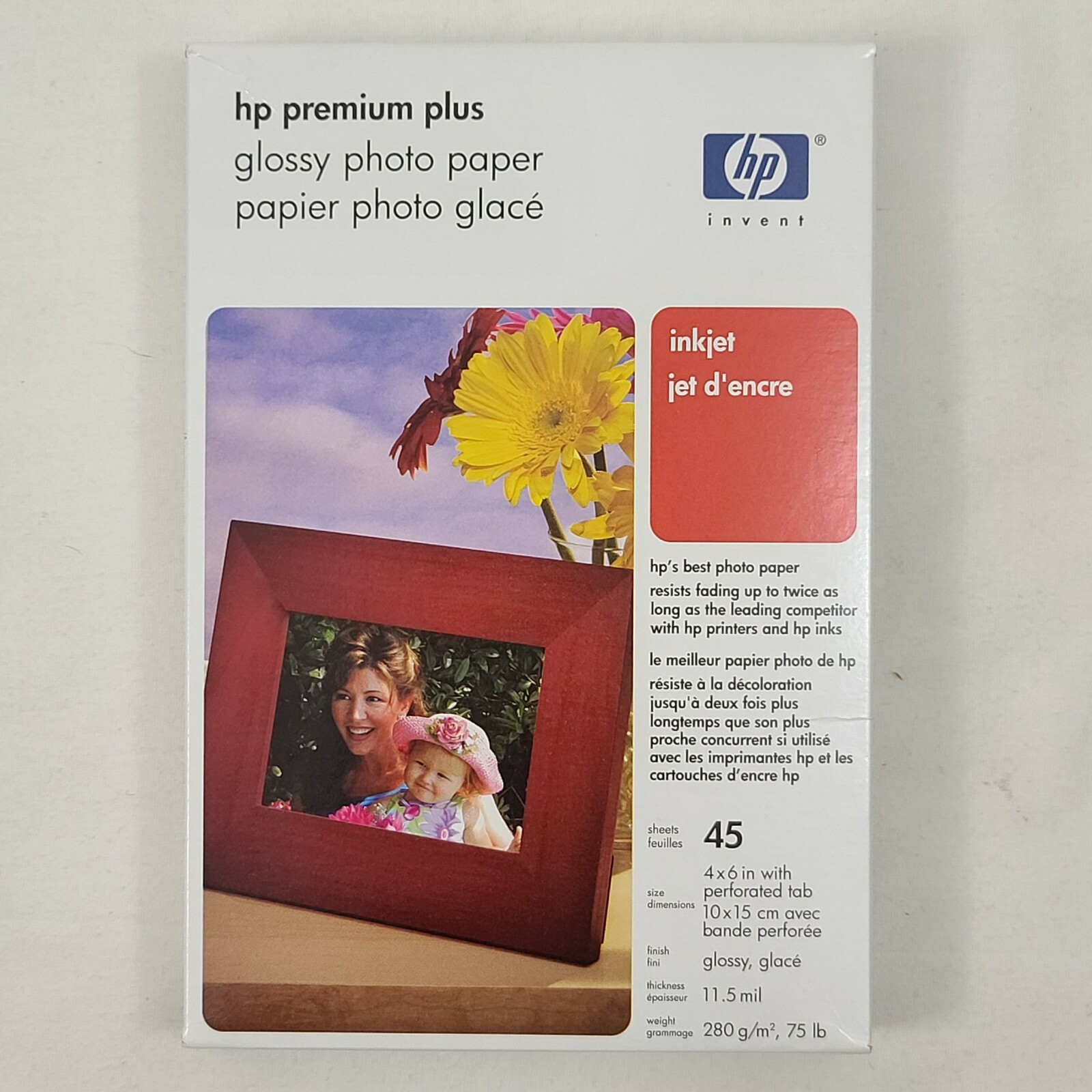 HP Premium Plus Glossy 4×6 11.5 mil Photo Paper 45 Sheets Q5519A