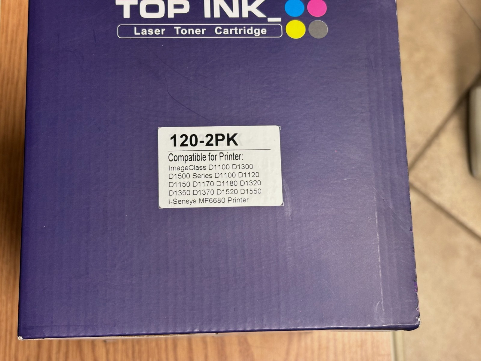 Top Ink 120 2PK Black Toner Cartridge for Canon Image Class D1100 D1300 D1500