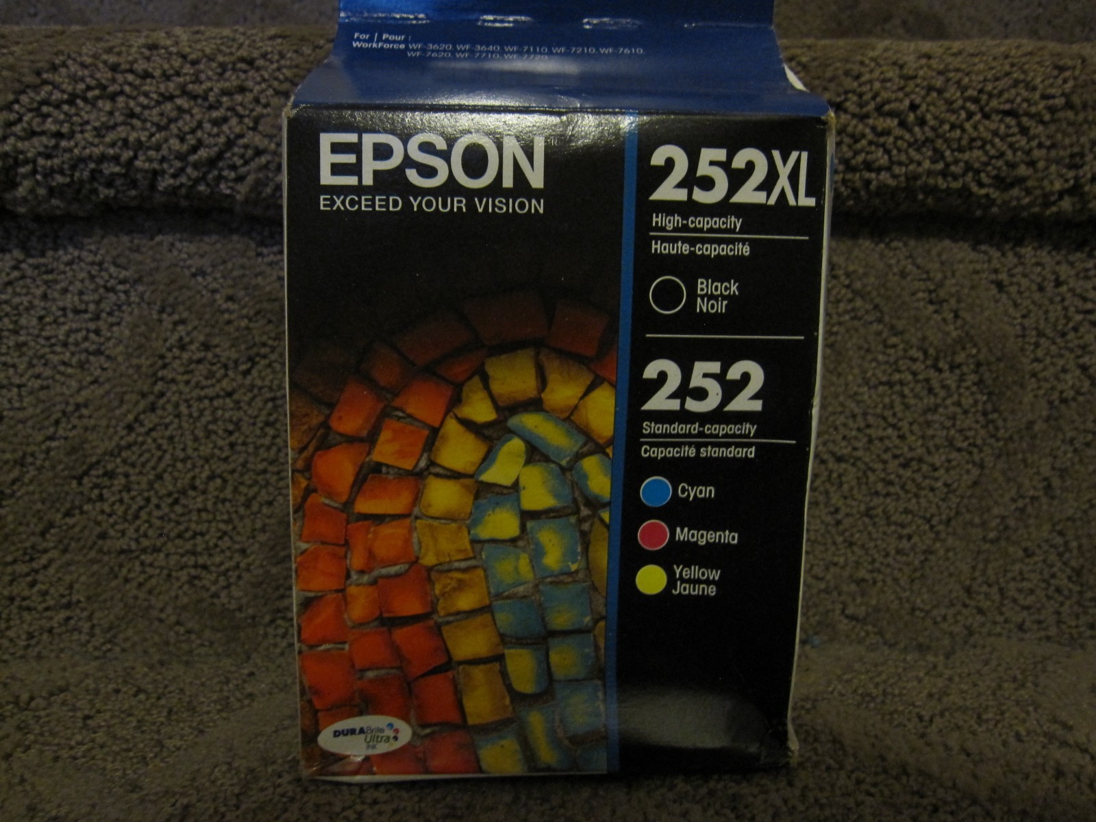 Epson T252XL-BCS Black Cyan Magenta Yellow Ink Cartridge Genuine 252XL 252 2026