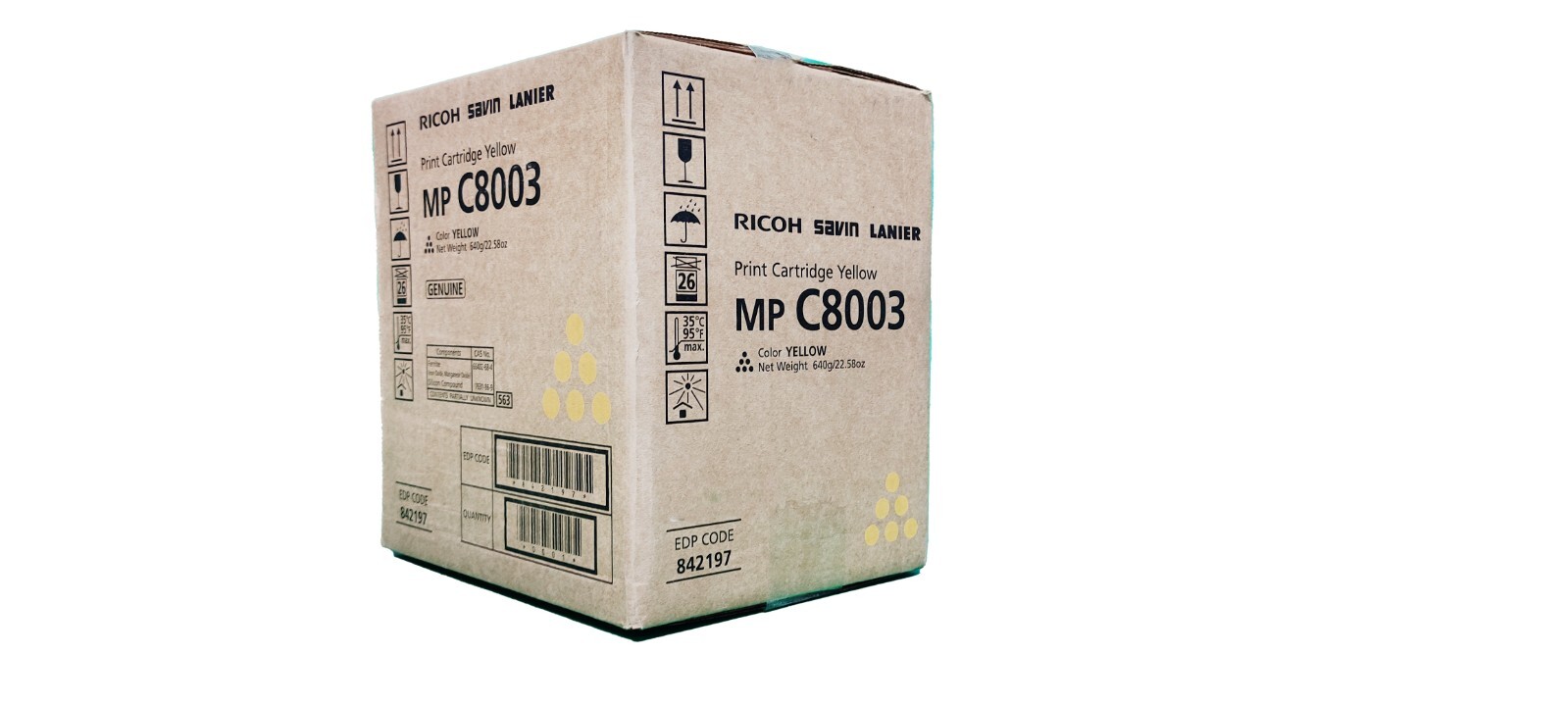 Genuine Ricoh Yellow Toner Cartridge | 842197 | MP C8003/C6500/C8000/C6503