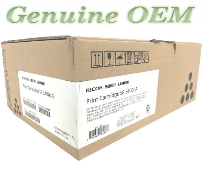 406464 Original OEM Ricoh Toner, Black Genuine Sealed