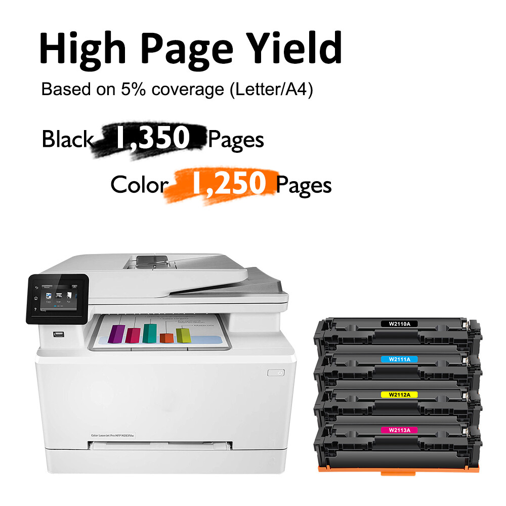 W2110A/X Toner Compatible With HP 206A/X LaserJet Pro MFP M283fdw M282 No Chip