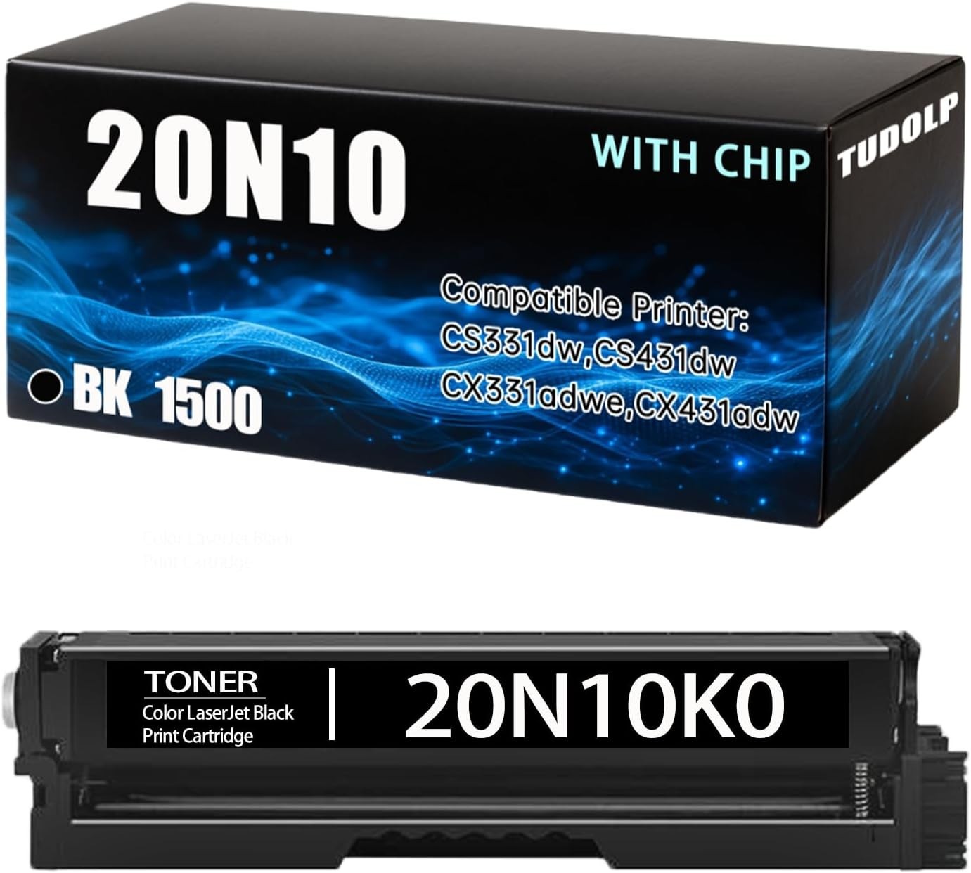 CS331-BK 20N10K0 CX331-BK Toner Cartridge Chip Works CS331 CS431 Printer + + + +