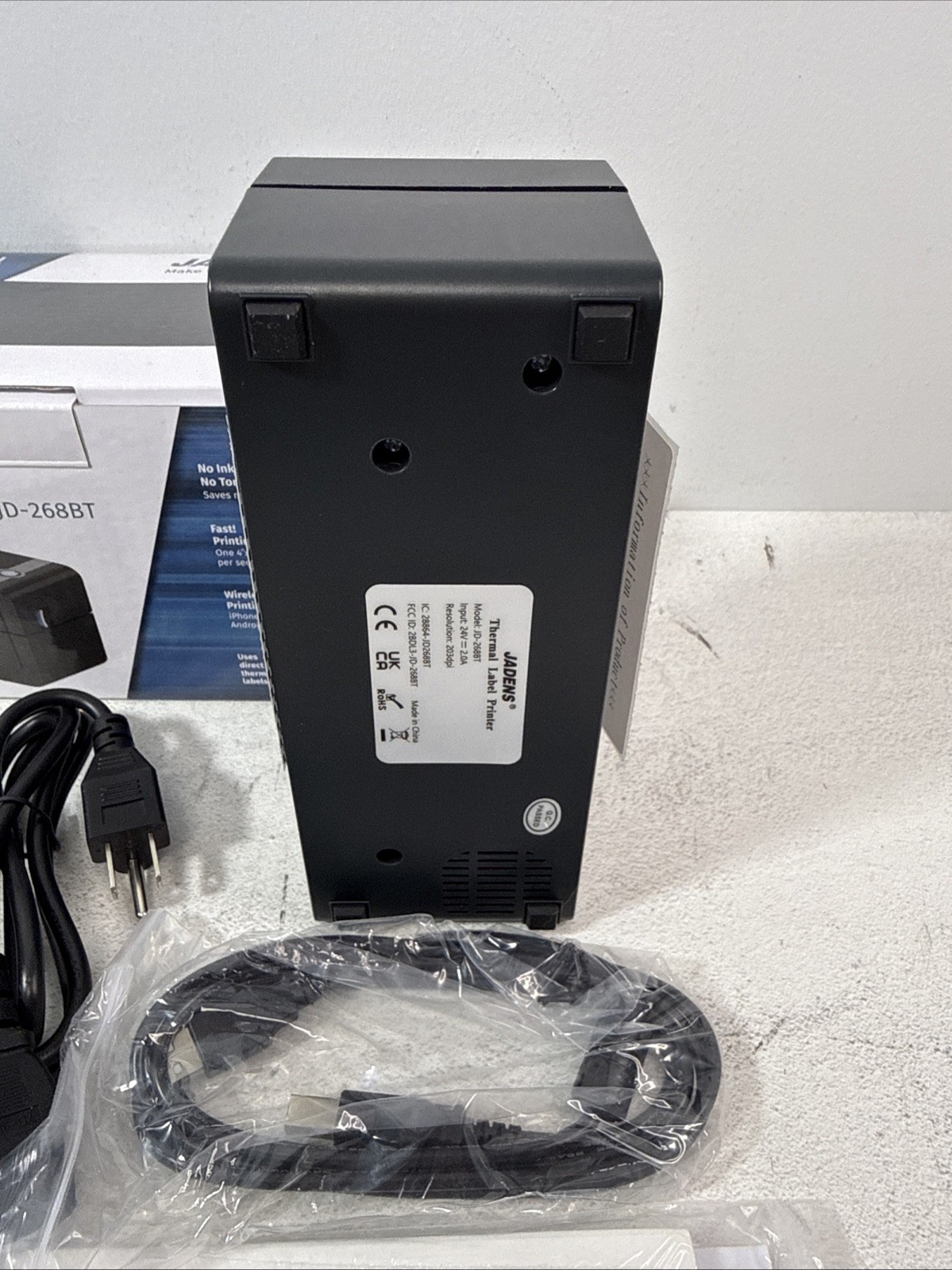 Jadens Bluetooth Thermal Label Printer JD-268BT NEW