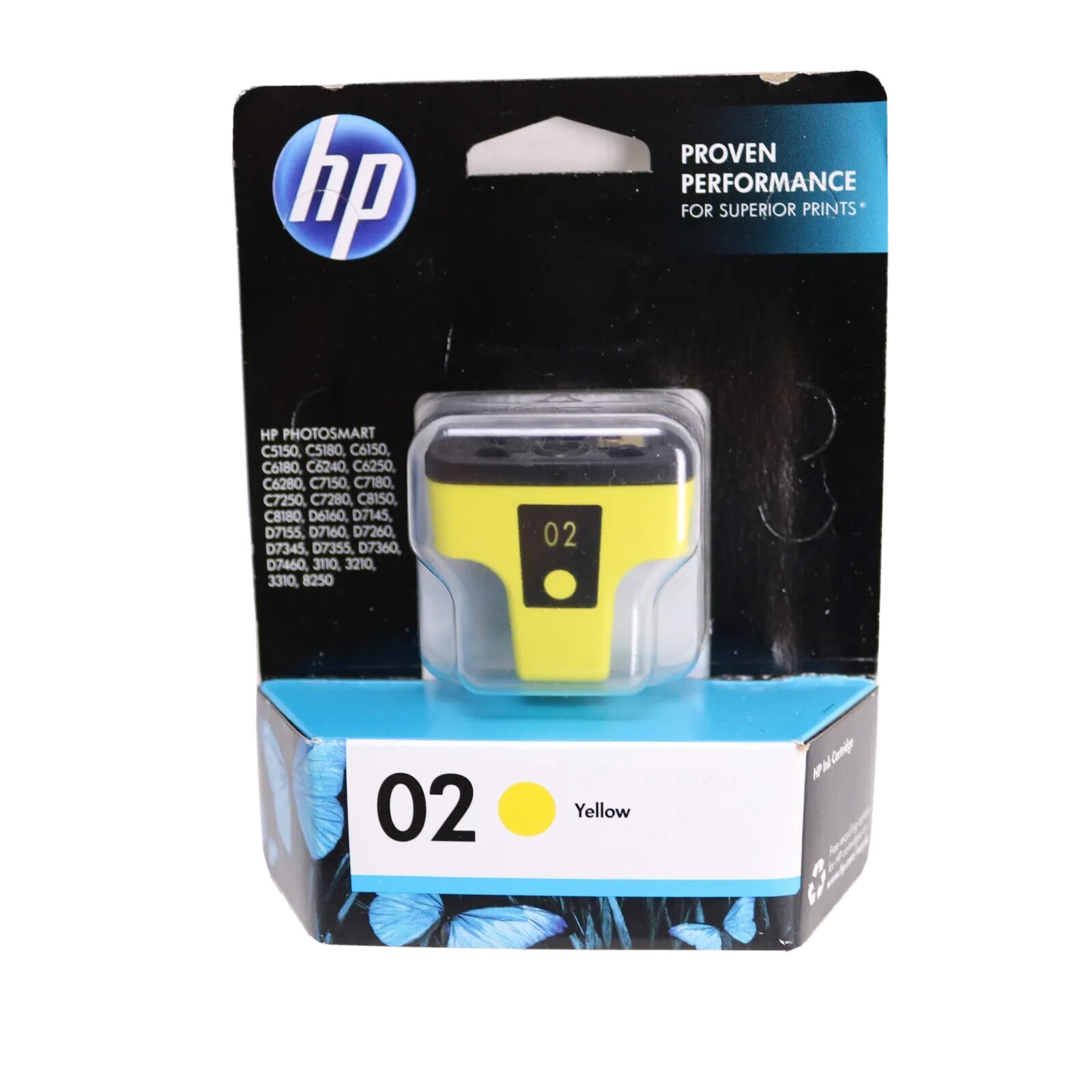 HP 02 Yellow Printer Ink * Hewlett-Packard OEM * New Sealed * Exp Dec 2015
