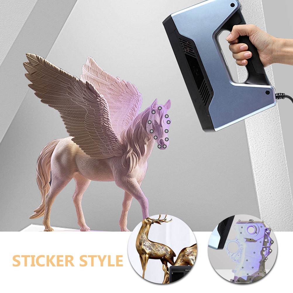 6 Packs Reusable 3D Scanner Marking Stickers High Reflectivity Assorted Colors