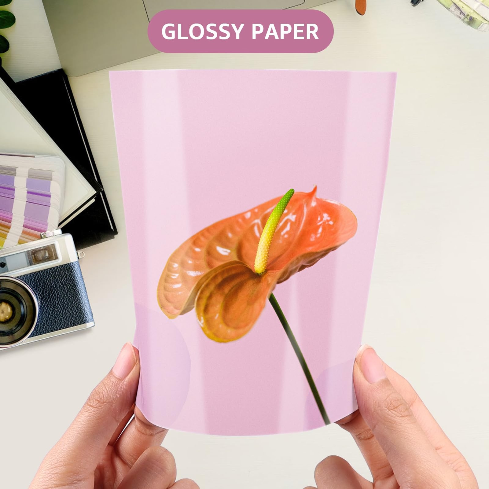 100 Sheets 8×10 & 8.5×11 Inch Glossy Photo Paper 200 GSM Printer Compatible