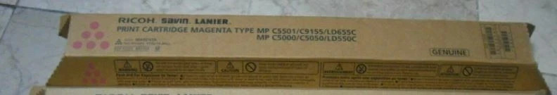 New Genuine Ricoh MP C5000 C5501 C5050 C9155 LD655C Magenta Toner 841454