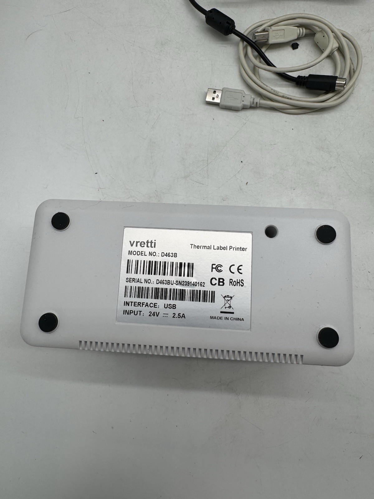 Vretti D463B Thermal Label Printer USB Commercial Barcode Printer