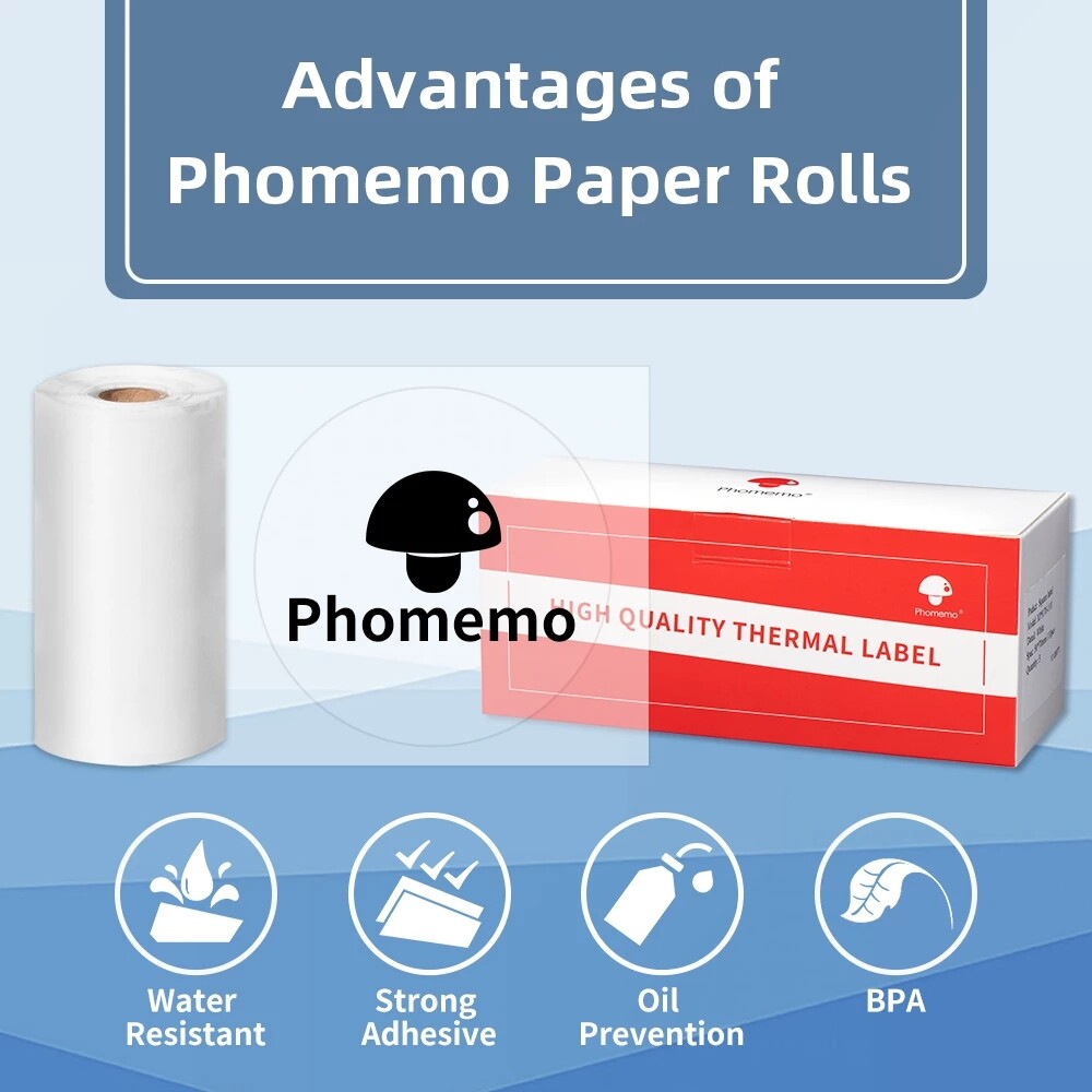 Multi-Purpose Square Self-Adhesive Label Phomemo M110 M120 M200 Label Printer