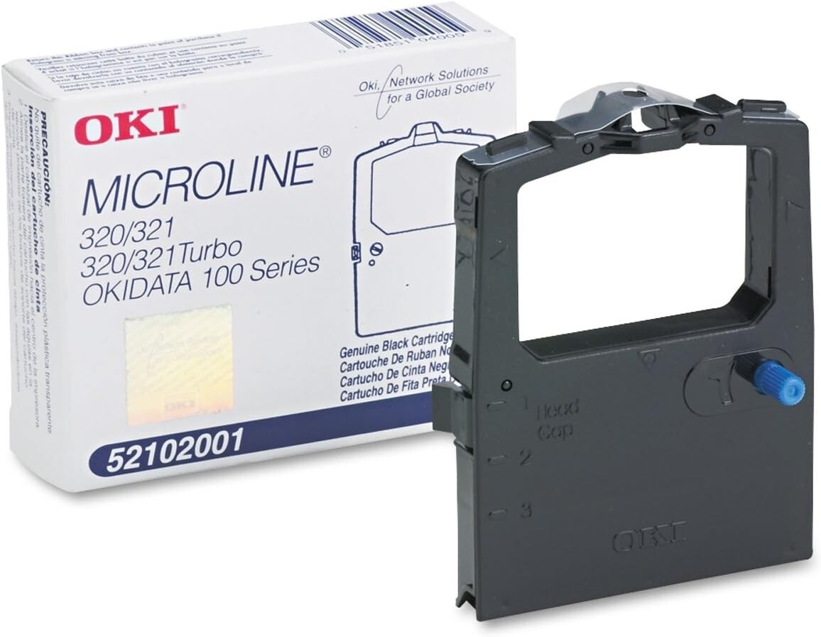 OKI – Black – print ribbon cassette – for Microline 120, 172, 180, 182, 183, 184