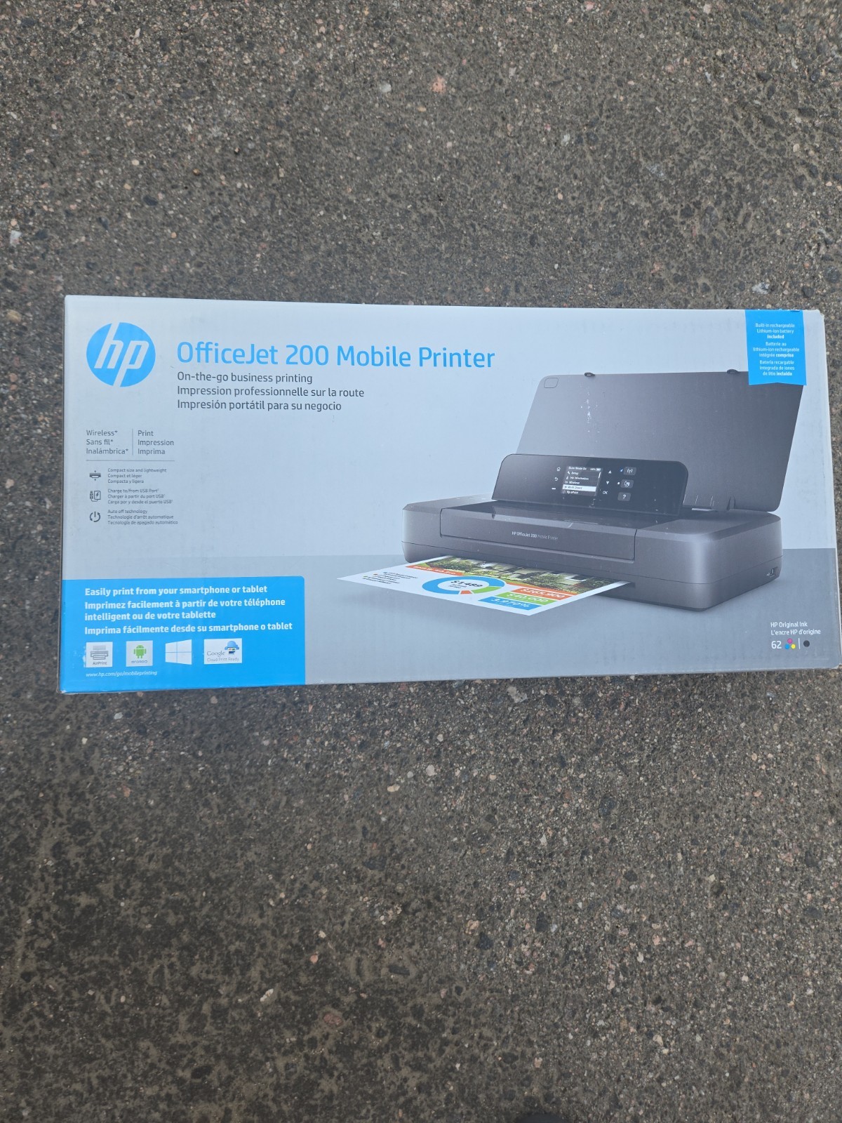NEW HP Officejet 200 Mobile Wireless Printer With Ink