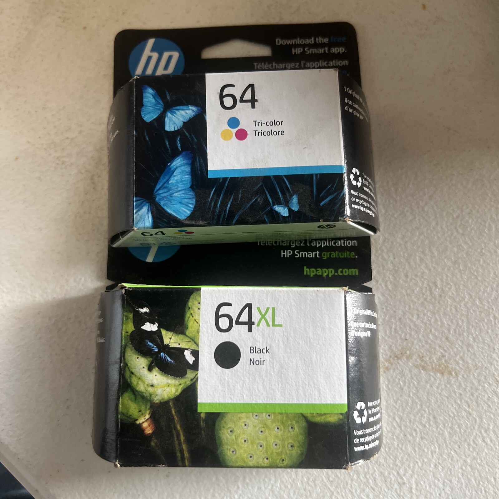 HP 64XL Black & Tricolor Combo Ink Cartridges N9J92AN Exp 2023 Genuine OEM